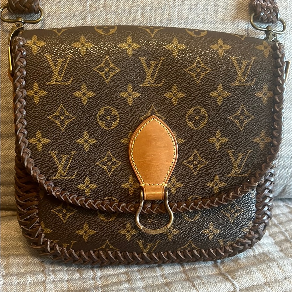 Vintage Boho Louis Vuitton Monogram Tan and Brown Crossbody Bag